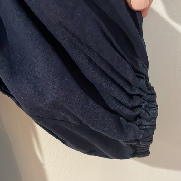 YFB Navy Linen Shirt Dress Oversized NEW - Picture 5 of 13